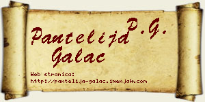 Pantelija Galac vizit kartica